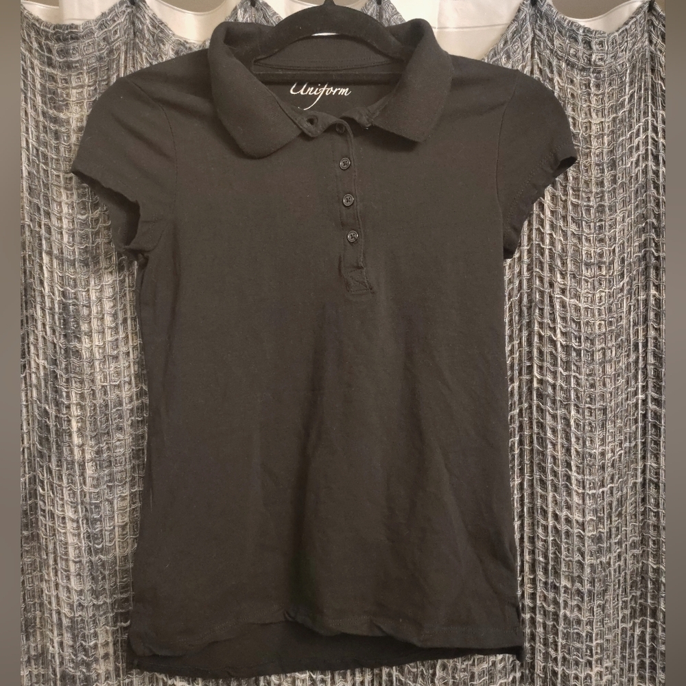 Uniform Black Short Sleeve Polo Shirt Large